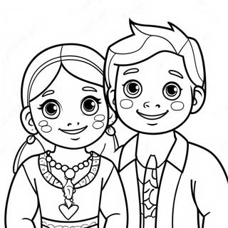 Pagina da Colorare di Maya e Miguel | pagina da colorare Maya e Miguel