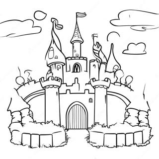 Pagina da Colorare di Scena di Castello Magico | pagina da colorare Scene