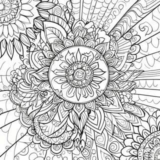 Pagina da colorare del mandala dell'anima colorato | pagina da colorare Anima