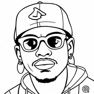 Pagina da Colorare Rapper | pagina da colorare Rapper