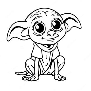 Pagina da Colorare Dobby l'Elfo Domestico | pagina da colorare Dobby