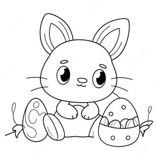 Hello Kitty Pasqua Pagine da Colorare