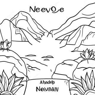 Pagina da colorare della sagoma dello stato del Nevada | pagina da colorare Nevada