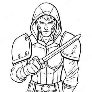 Pagina da Colorare di Technoblade | pagina da colorare Technoblade