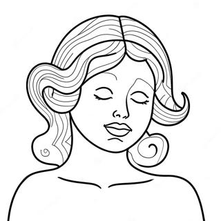 Venere con Nuvole Brillanti Pagina da Colorare | pagina da colorare Venere
