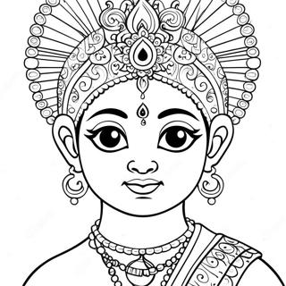 Pagina da Colorare di Krishna | pagina da colorare Krishna