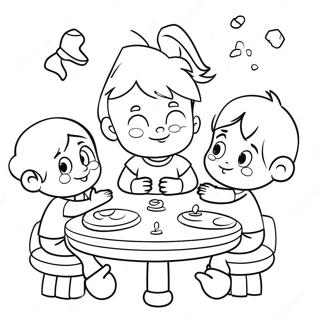 Carino Matteo che Gioca con gli Amici Pagina da Colorare | pagina da colorare Matteo