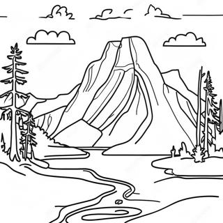 Pagina da Colorare Parco Nazionale Yellowstone | pagina da colorare Yellowstone