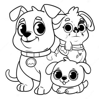 Pagina da Colorare con Cuccioli di Dog Pals | pagina da colorare Cuccioli
