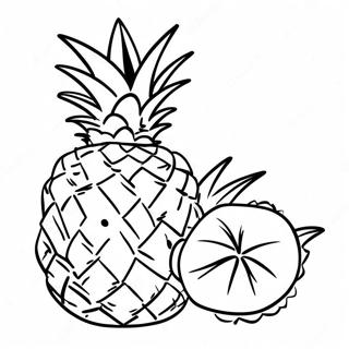 Pagina da Colorare con Ananas | pagina da colorare Ananas