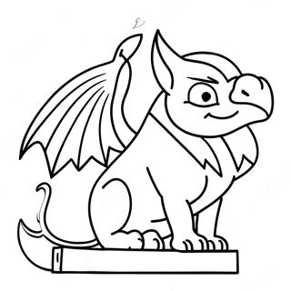 Pagina da Colorare del Gargoyle | pagina da colorare Gargolla