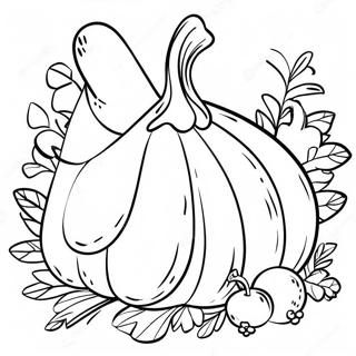 Pagina da Colorare della Cornucopia del Ringraziamento | pagina da colorare Cornucopia del Ringraziamento
