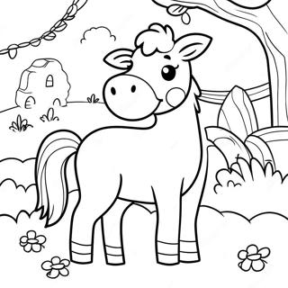 Pagina da Colorare degli Animali Carini della Fattoria | pagina da colorare Fattorie