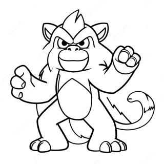 Pagina da Colorare Infernape | pagina da colorare Infernape