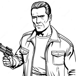 Pagina da colorare del Terminator | pagina da colorare Terminator
