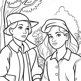 Pagina da Colorare di Nancy Drew e Amici | pagina da colorare Nancy Drew