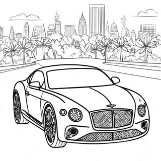 Pagina da Colorare della Auto di Lusso Bentley | pagina da colorare Bentley