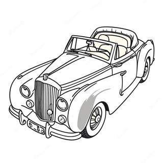 Pagina da Colorare della Bentley Cabriolet | pagina da colorare Bentley