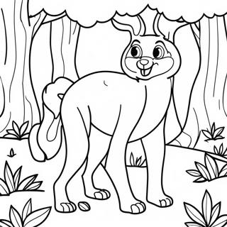 Pagina da Colorare Klombo Colorato nel Bosco | pagina da colorare Klombo