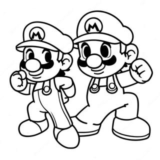 Pagina da Colorare Avventurosa di Mario e Sonic | pagina da colorare Mario e Sonic