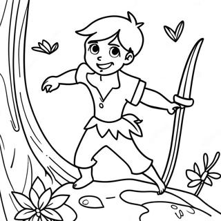 Pagina da Colorare di Peter Pan | pagina da colorare Peter Pan