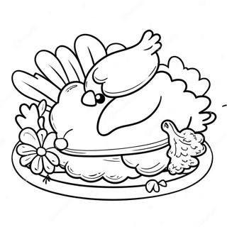 Pagina da Colorare Pollo Fritto | pagina da colorare Pollo Fritto
