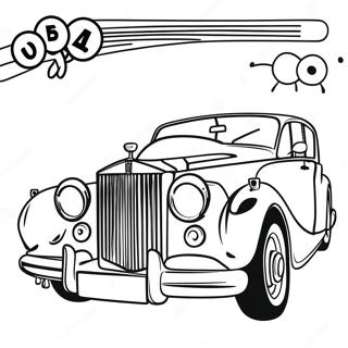 Pagina da Colorare Rolls Royce Classico con Design Elegante | pagina da colorare Rolls Royce