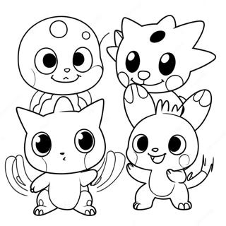 Pagina da Colorare di Personaggi Digimon Carini | pagina da colorare Digimon