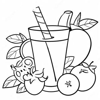 Pagina da colorare del succo di frutta colorato | pagina da colorare Succo