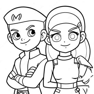 Jessie e James di Team Rocket da Colorare | pagina da colorare Team Rocket