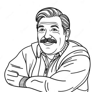 Pagina da Colorare Ted Lasso | pagina da colorare Ted Lasso
