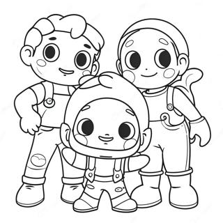 Pagina da Colorare Personaggi Kidcore Colorati | pagina da colorare Kidcore