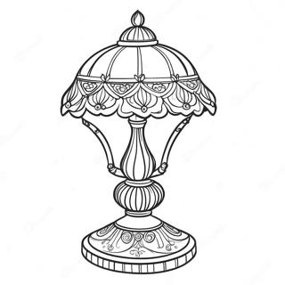 Pagina da Colorare della Lampada Decorativa Vintage | pagina da colorare Lampada