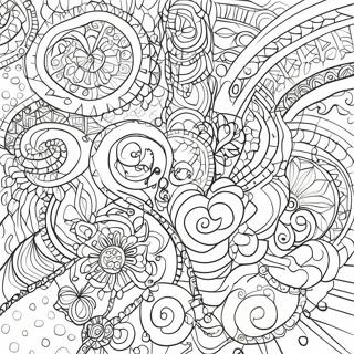 Pagina da colorare di motivi a catena colorati | pagina da colorare Catena