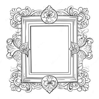 Pagina da colorare di una cornice decorativa | pagina da colorare Cornice