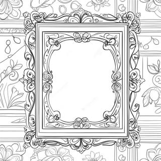 Pagina da colorare di una cornice vintage | pagina da colorare Cornice