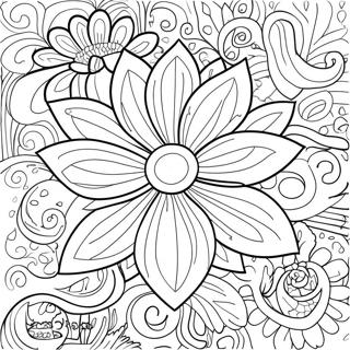 Pagina da Colorare di Fiori Audaci e Facili | pagina da colorare Audace e Facile