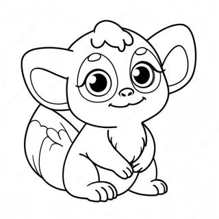 Carino Gizmo con Grandi Occhi Pagina da Colorare | pagina da colorare Gizmo