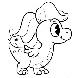 Pagina da Colorare di Birdo Carino con Fiocco | pagina da colorare Birdo