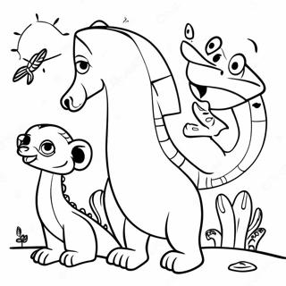 Pagina da colorare di animali del Madagascar | pagina da colorare Madagascar