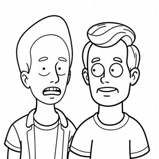 Pagina da Colorare di Beavis e Butthead | pagina da colorare Beavis e Butthead