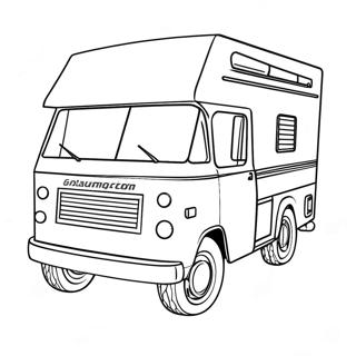 Pagina da Colorare di un Camper | pagina da colorare RV