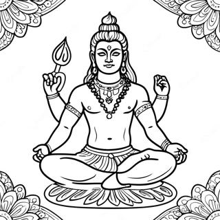 Pagina da colorare di Shiva | pagina da colorare Shiva