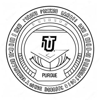 Pagina da Colorare del Logo della Purdue University | pagina da colorare Purdue