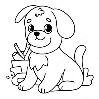Pagina da Colorare Carino Cane Maltese che Gioca | pagina da colorare Maltese