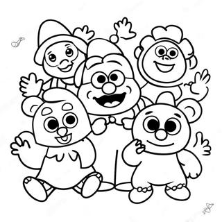 Pagina da Colorare dei Muppet Babies | pagina da colorare Muppet Babies