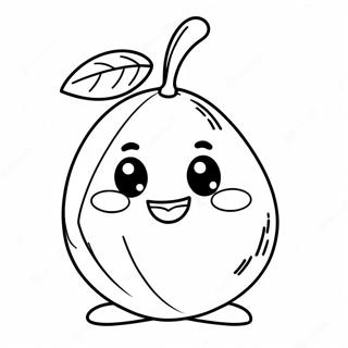 Pagina da Colorare di un Carattere di Mango Carino | pagina da colorare Mango