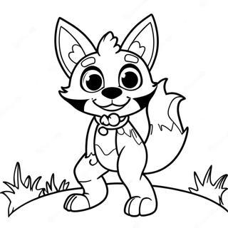 Pagina da Colorare di Funtime Foxy | pagina da colorare Funtime Foxy