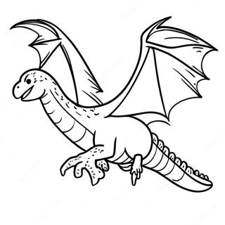 Pagina da Colorare di Rodan Maestoso in Volo | pagina da colorare Rodan