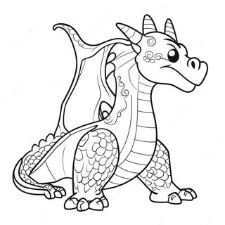 Drago Difficile Pagina da Colorare | pagina da colorare Drago Difficile